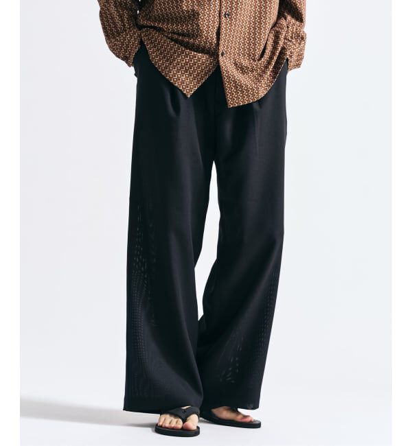 417 EDIFICE「【EVALET / エバレット】メッシュ ワイドパンツ "セットアップ着用可能"」|スラックス|