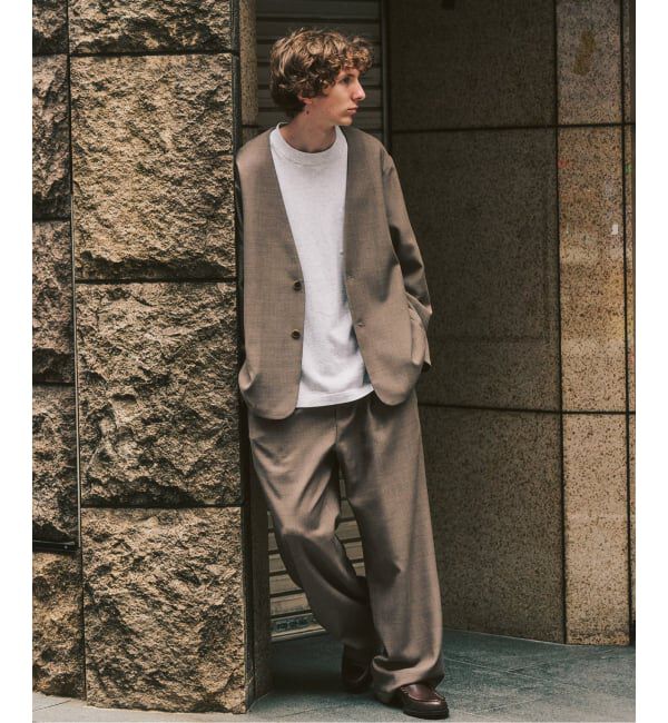 417 EDIFICE「【EVALET / エバレット】メッシュ ワイドパンツ "セットアップ着用可能"」|スラックス|