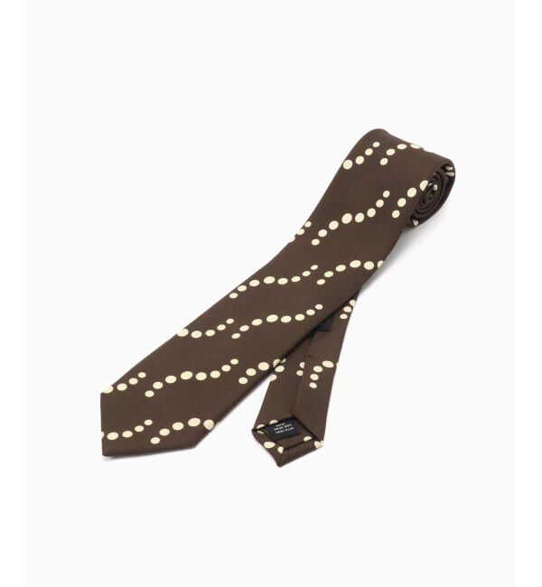EDIFICE「Holliday & Brown(ホリデー & ブラウン) Heavy Twill Curved Dots タイ」|ネクタイ・蝶ネクタイ|