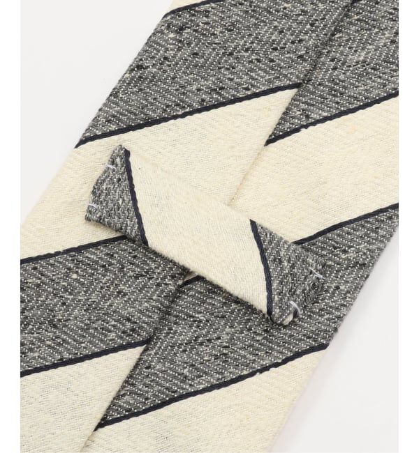 EDIFICE「Holliday & Brown(ホリデー & ブラウン) Herringbone White Stripe タイ」|ネクタイ・蝶ネクタイ|