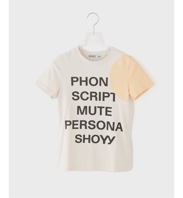 PULP「【Geek Office / ギークオフィス】OPEN YY / Knitted YY DOT TYPO TEE」|Tシャツ・カットソー|ホワイト