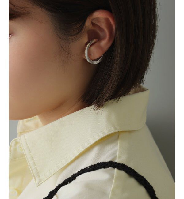 Spick and Span「【SAMH by LILAS】Wフェースフープイヤーカフ SV（片耳）」|イヤーカフ|