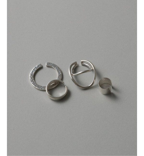 Spick and Span「【SAMH by LILAS】Wフェースフープイヤーカフ SV（片耳）」|イヤーカフ|