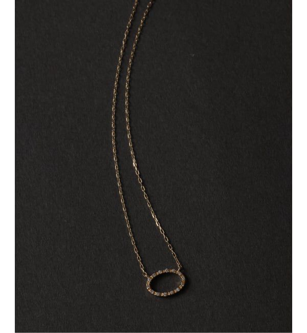 Lilas by Spick&Span「オーバルダイヤネックレス K10」|ネックレス|ゴールド