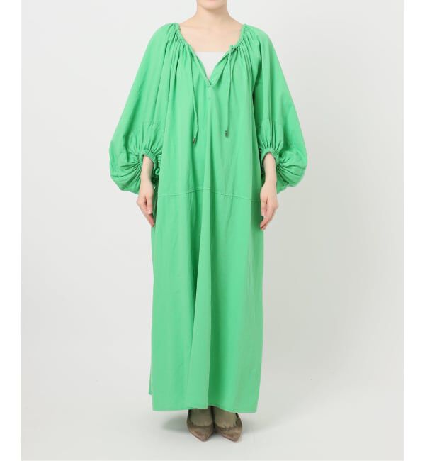 NOBLE「《NOBLE別注》venit/ヴェニット コットンシルクバルーンスリーブワンピース」|ワンピース|