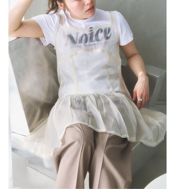 U by SPICK&SPAN「le/ル SHEER LAYERED MINI OPS」|ワンピース|ナチュラル