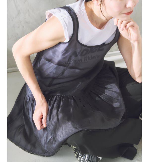 U by SPICK&SPAN「le/ル SHEER LAYERED MINI OPS」|ワンピース|ネイビー