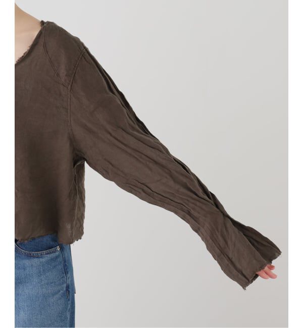 FRAMeWORK「JANE SMITH garment dye linen square nec」|シャツ・ブラウス|