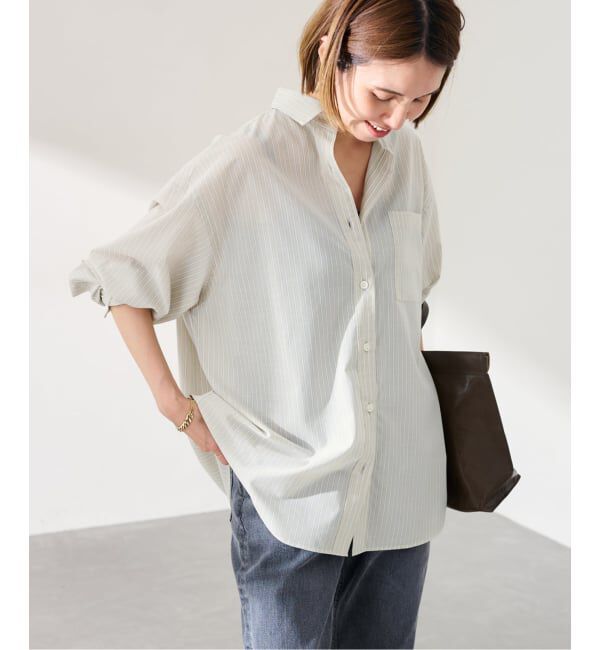 FRAMeWORK「シアーストライプレギュラーシャツ」|シャツ・ブラウス|