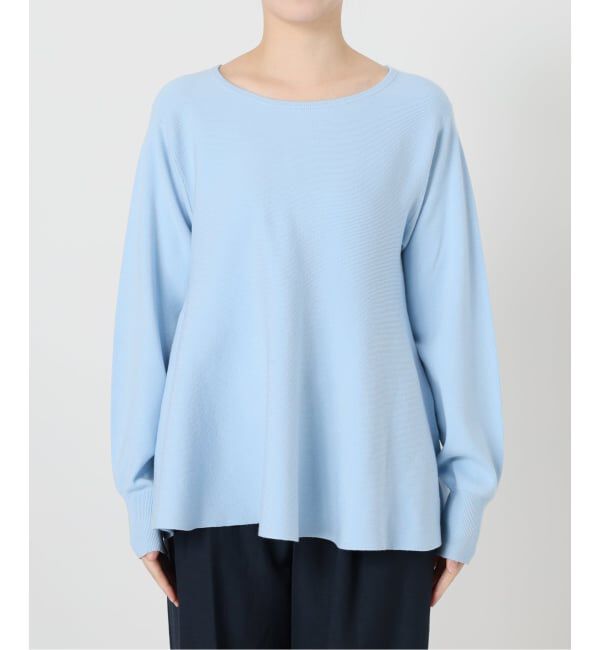  「【洗える】ウォッシャブルペプラムニットプルオーバー」|ニット・セーター|