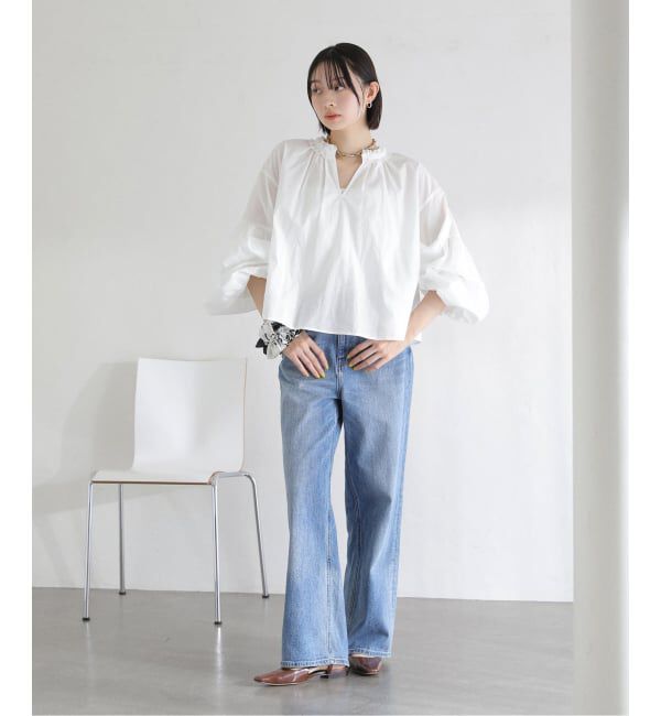  「【洗える】袖バルーンブラウス」|シャツ・ブラウス|