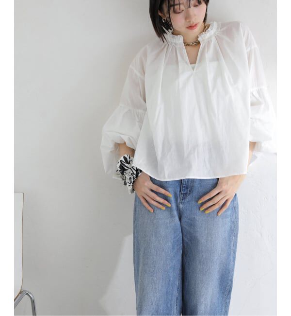  「【洗える】袖バルーンブラウス」|シャツ・ブラウス|