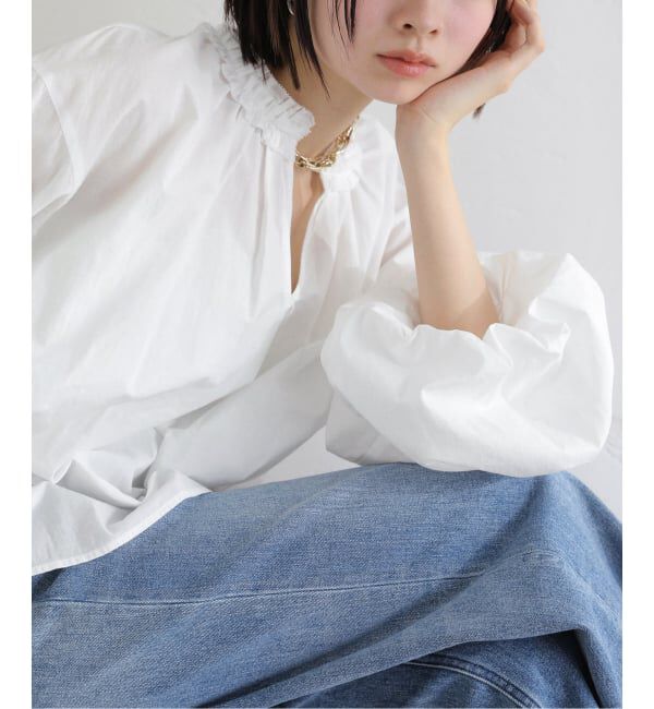  「【洗える】袖バルーンブラウス」|シャツ・ブラウス|