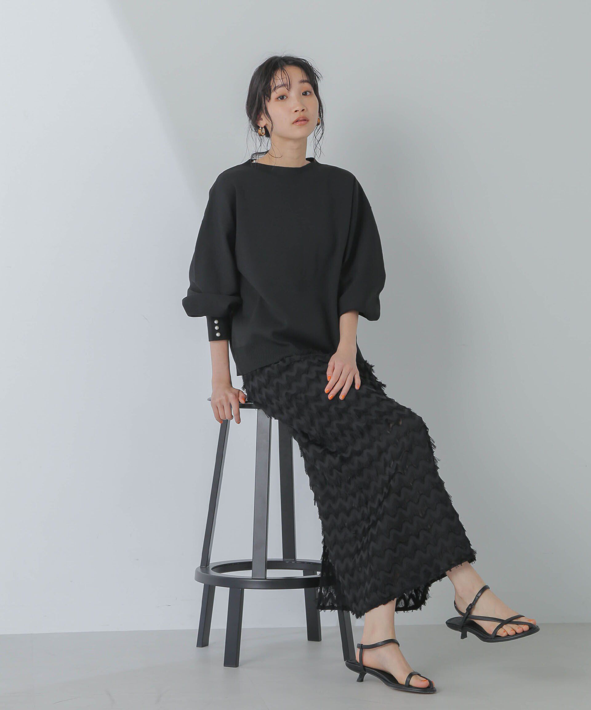 nano･universe「シャギーナロースカート」|スカート|