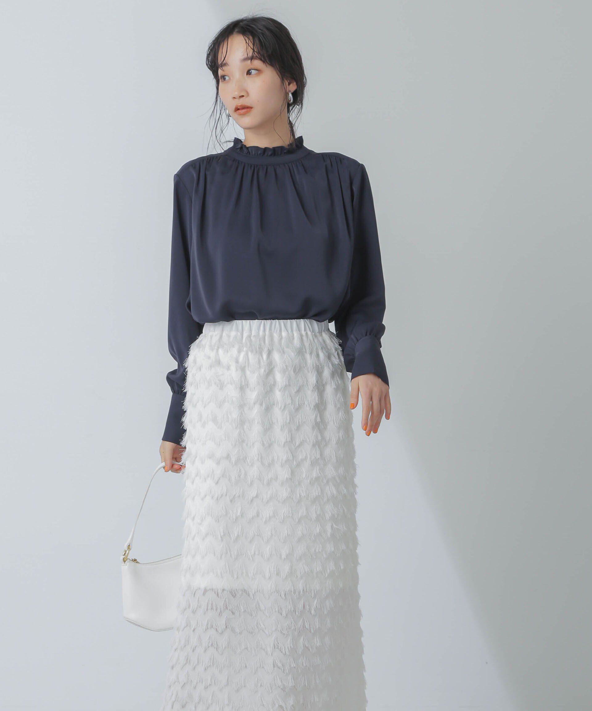 nano･universe「シャギーナロースカート」|スカート|