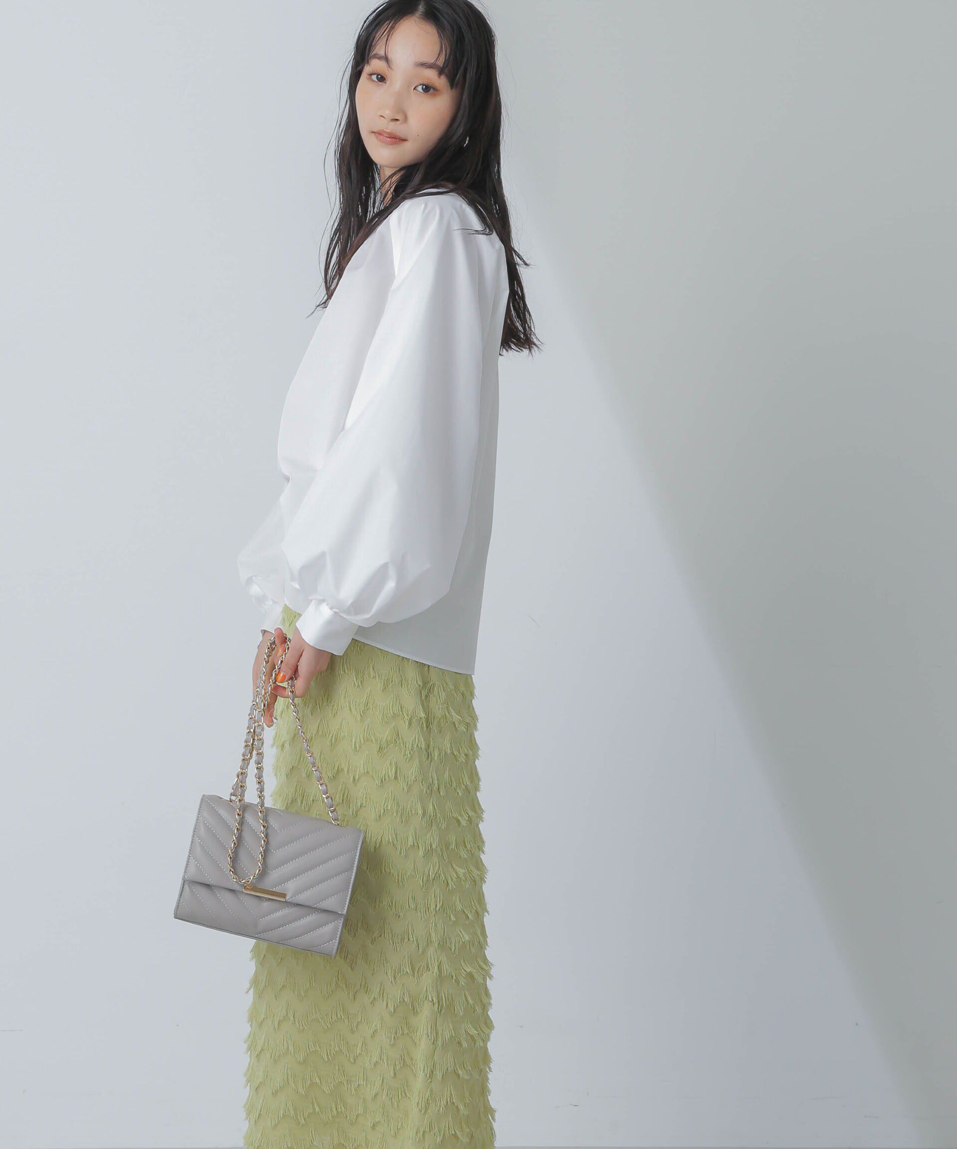 nano･universe「シャギーナロースカート」|スカート|