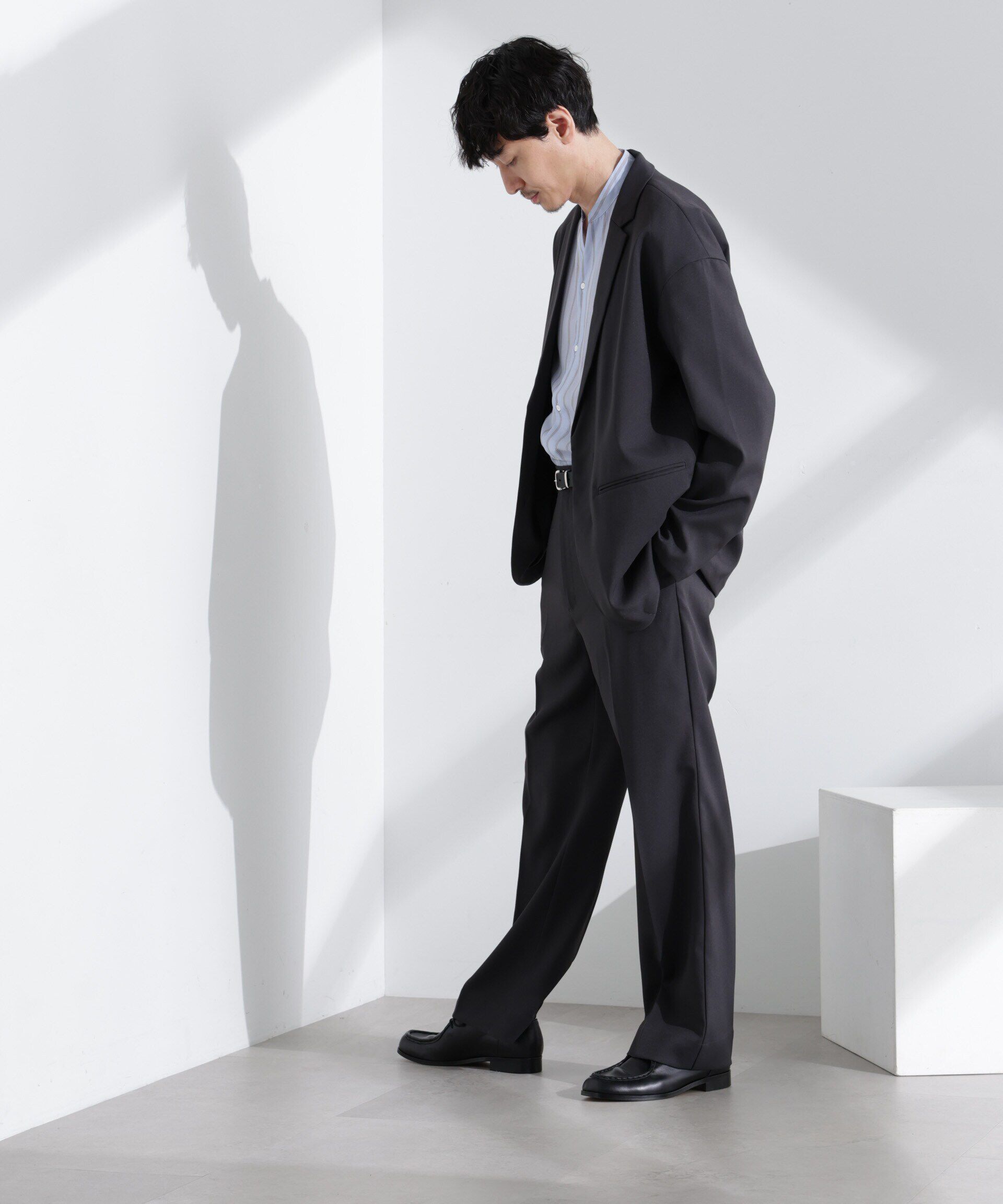 nano･universe「ドレープワイドジャケット（セットアップ可）」|テーラードジャケット|