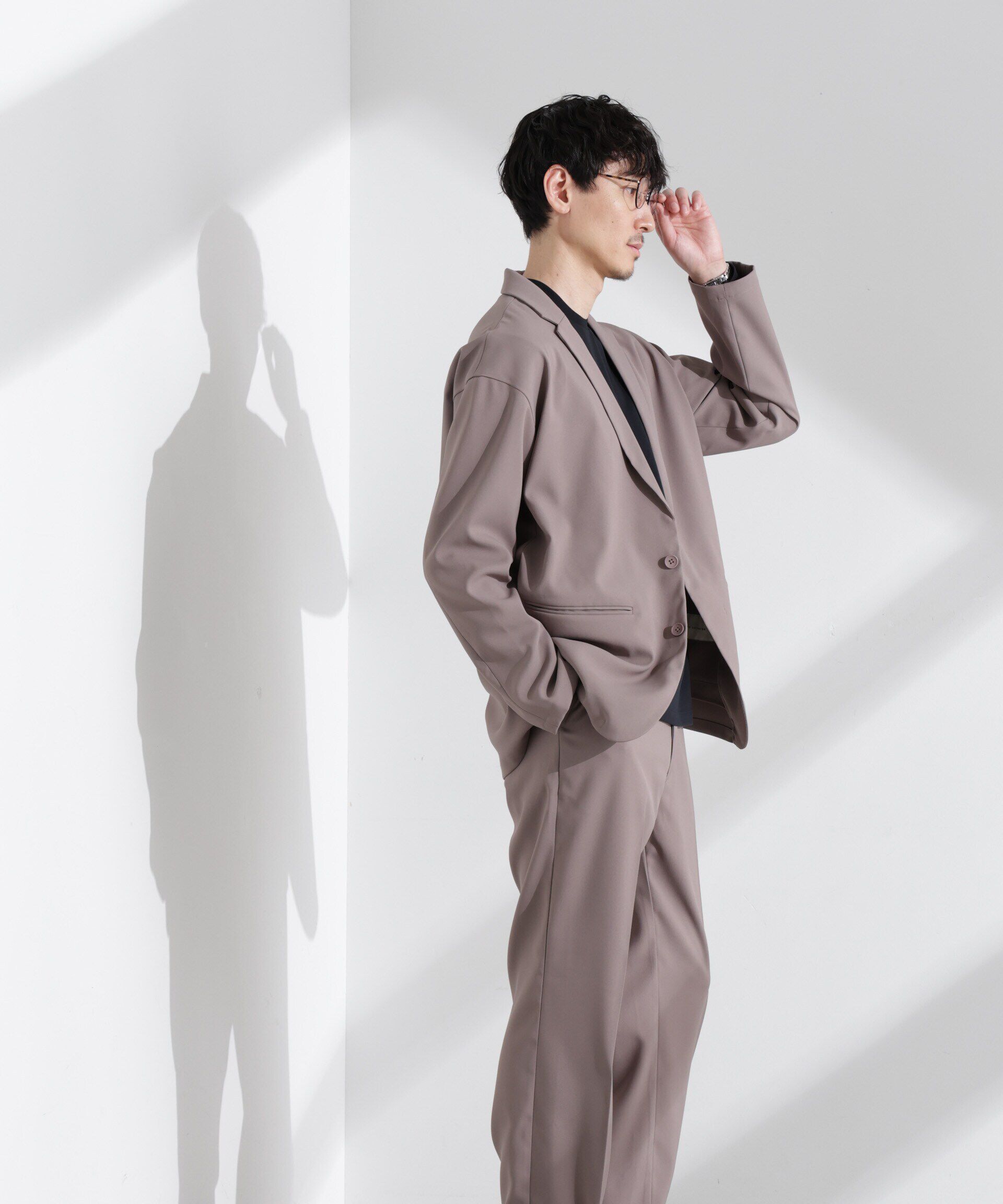 nano･universe「ドレープワイドジャケット（セットアップ可）」|テーラードジャケット|