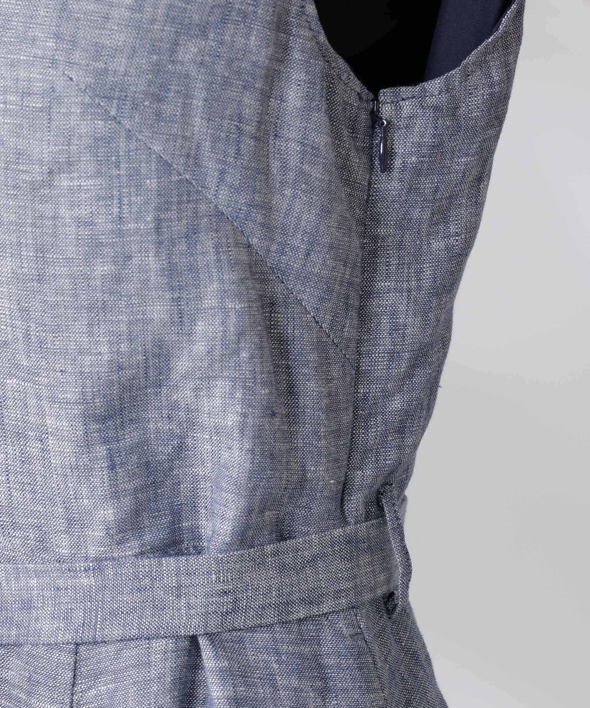 nano･universe「ヨーロピアンフラックス Aラインノースリーブワンピース」|ワンピース|