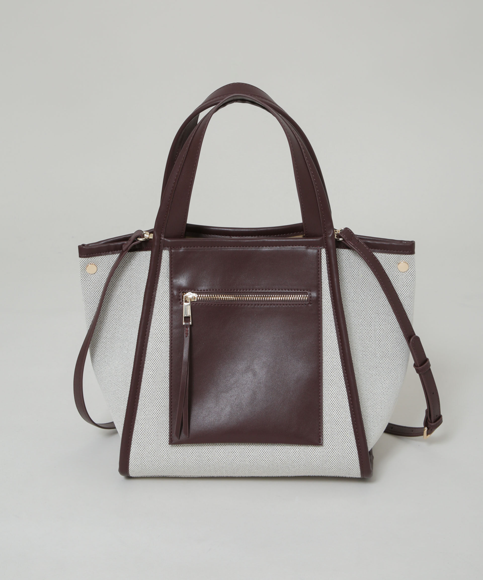 nano･universe「キャンバス&times;フェイクレザーポケットバッグ」|ショルダー・メッセンジャー|