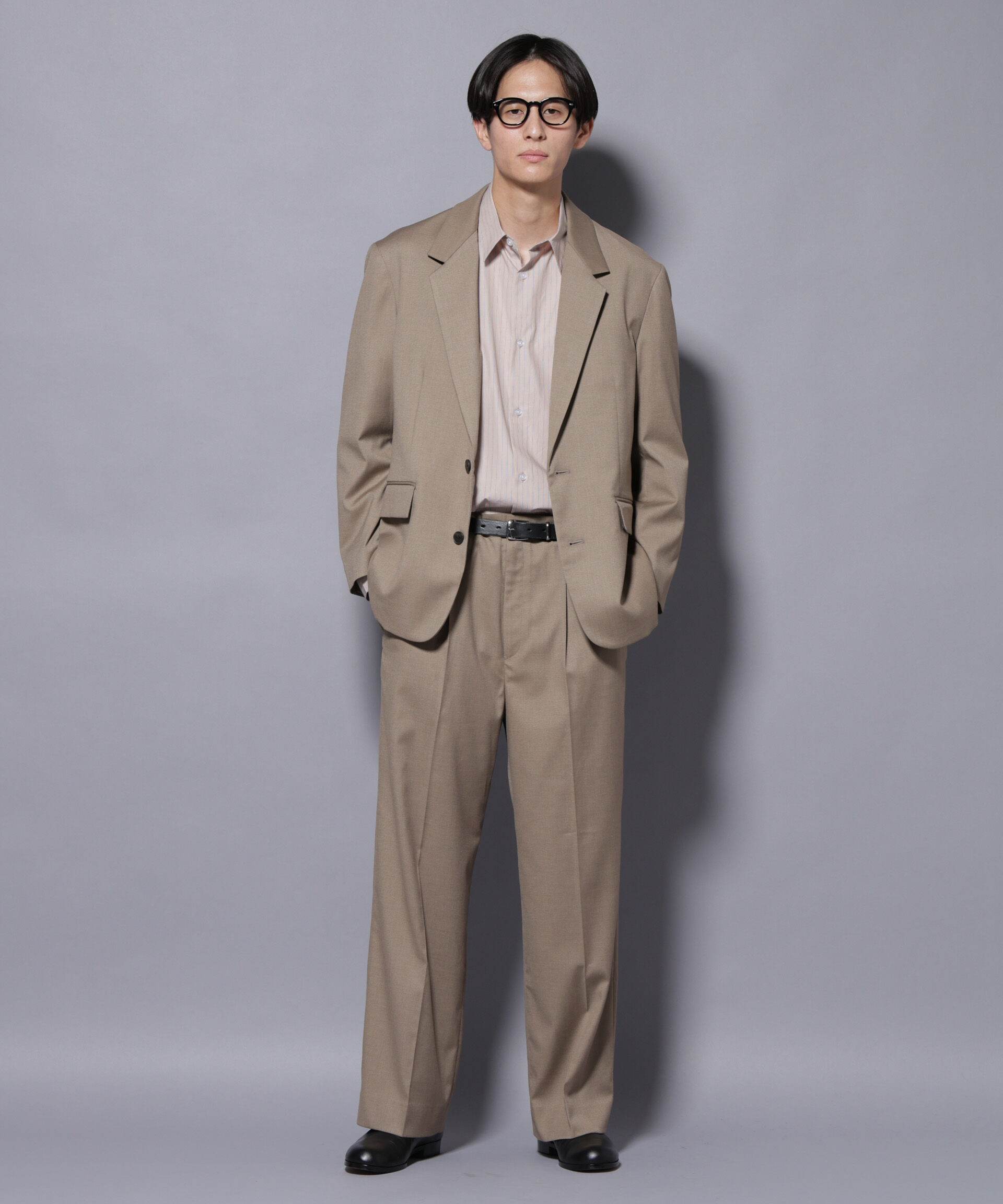 nano･universe「DELEGANTEｴｱﾘｰｻｷｿﾆｰ ｸﾞﾘｯﾀｰｽﾄﾗｲﾌﾟﾃｰﾗｰﾄﾞｼﾞｬ」|テーラードジャケット|