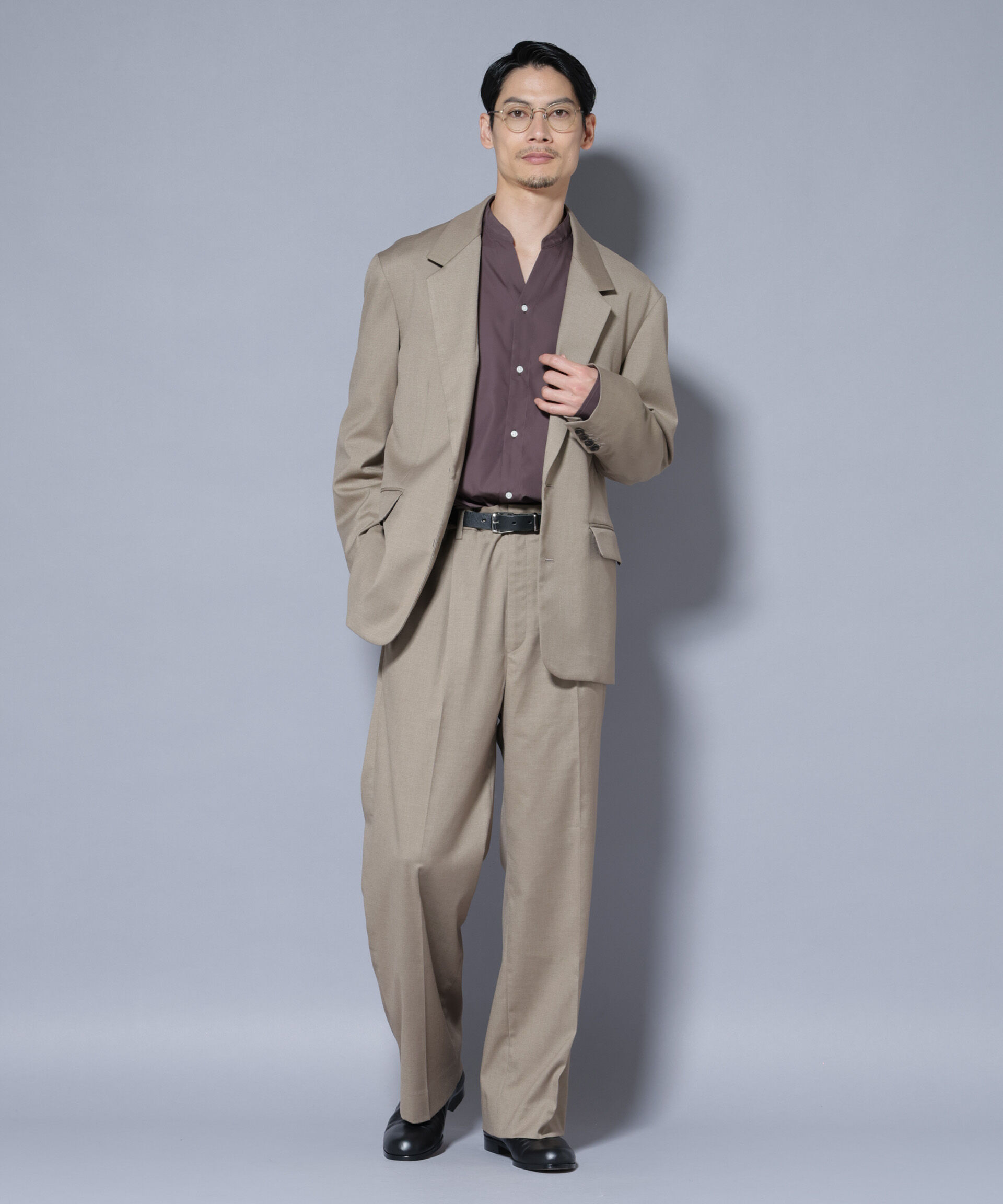 nano･universe「DELEGANTEｴｱﾘｰｻｷｿﾆｰ ｸﾞﾘｯﾀｰｽﾄﾗｲﾌﾟﾃｰﾗｰﾄﾞｼﾞｬ」|テーラードジャケット|