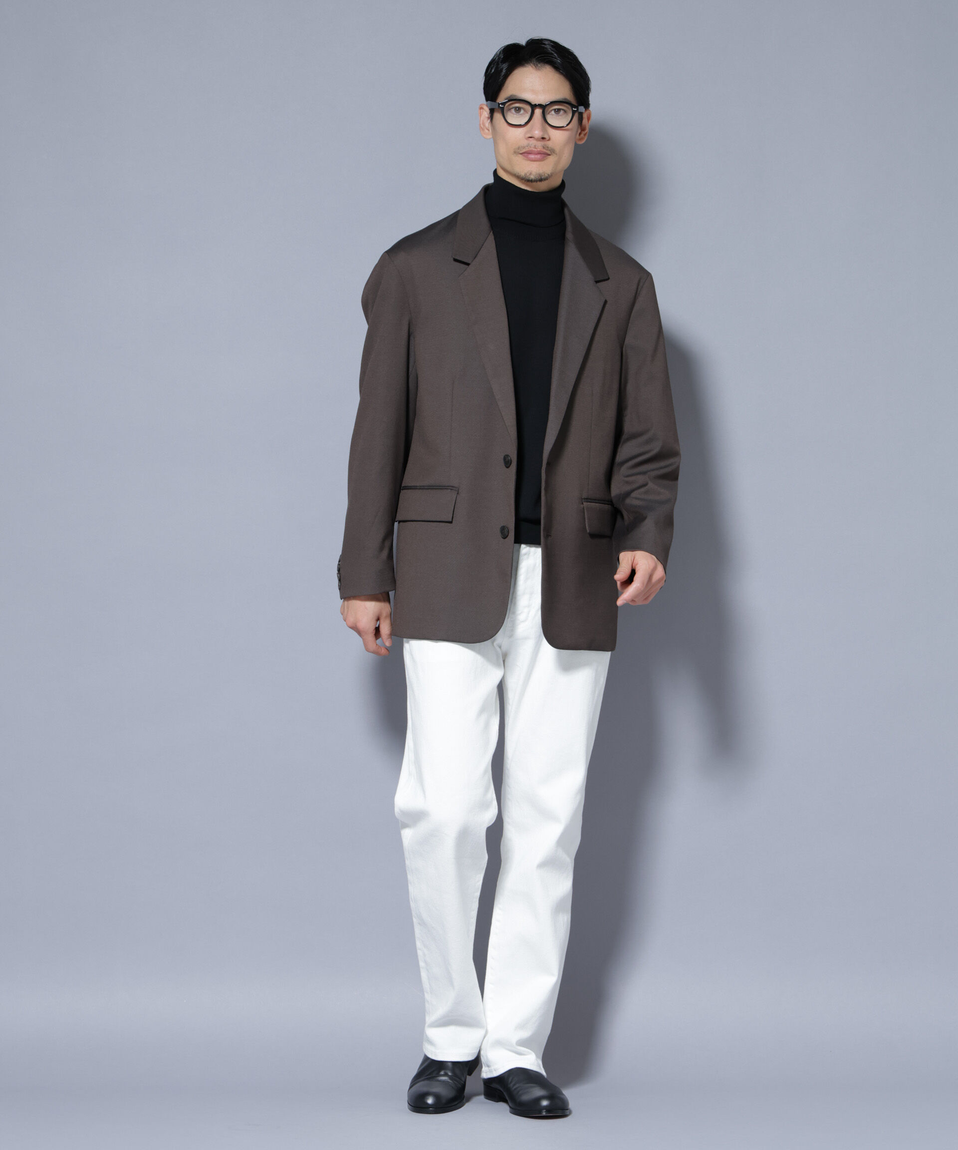 nano･universe「DELEGANTEｴｱﾘｰｻｷｿﾆｰ ｸﾞﾘｯﾀｰｽﾄﾗｲﾌﾟﾃｰﾗｰﾄﾞｼﾞｬ」|テーラードジャケット|