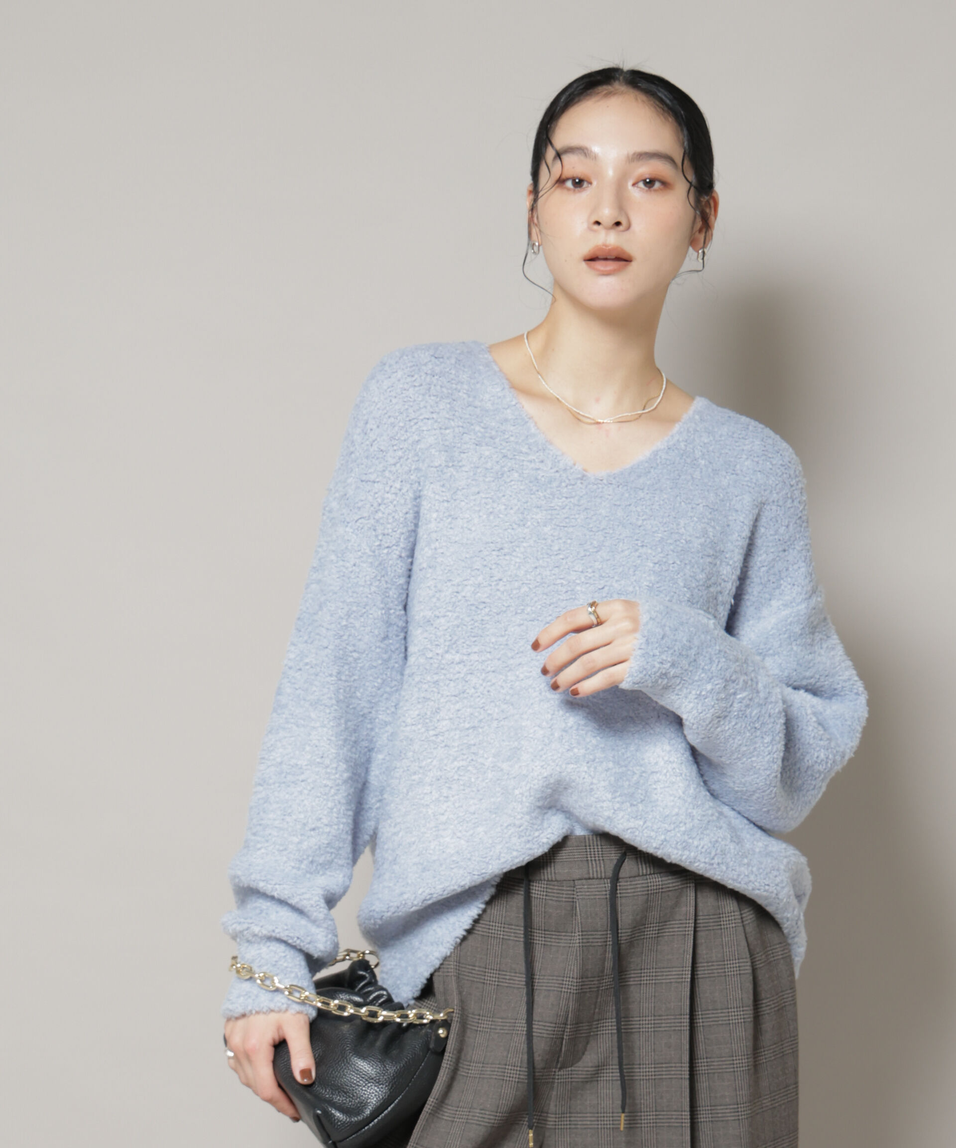 nano･universe「ウールフェザーVネックニットプルオーバー」|ニット・セーター|