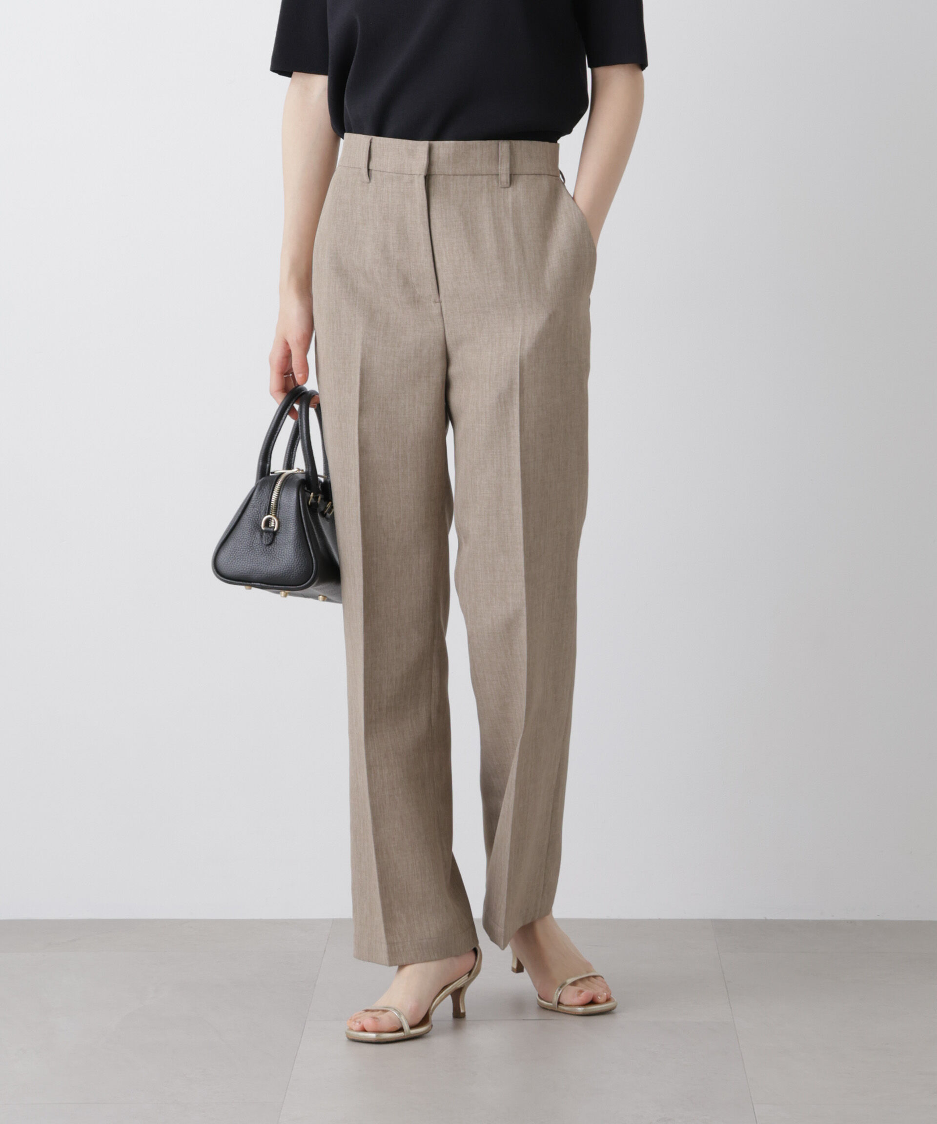 nano･universe「多機能センタープレスパンツ(セットアップ可)」|チノ|