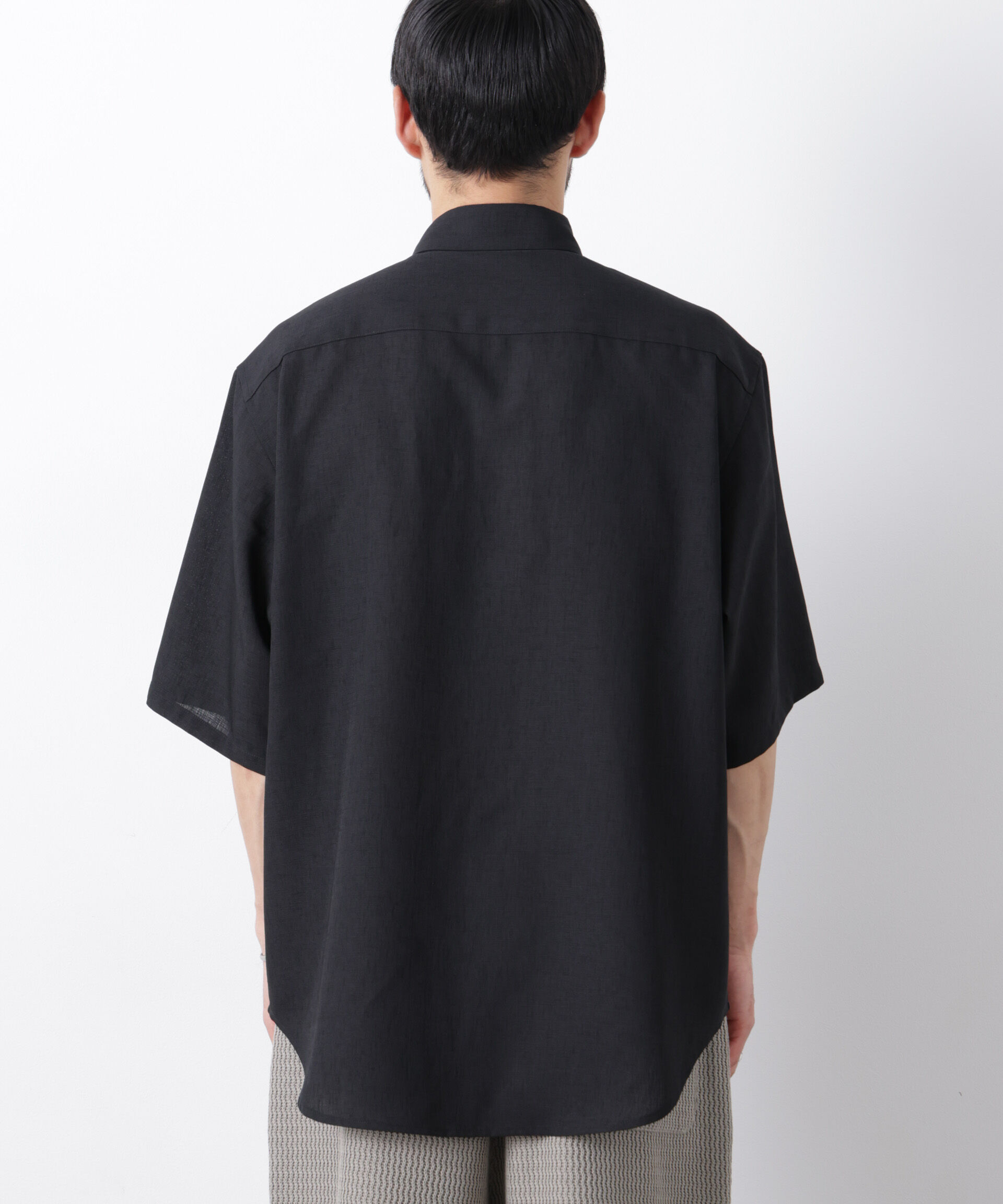 nano･universe「テックリネンシャツ 半袖(セットアップ可)」|シャツ・ブラウス|