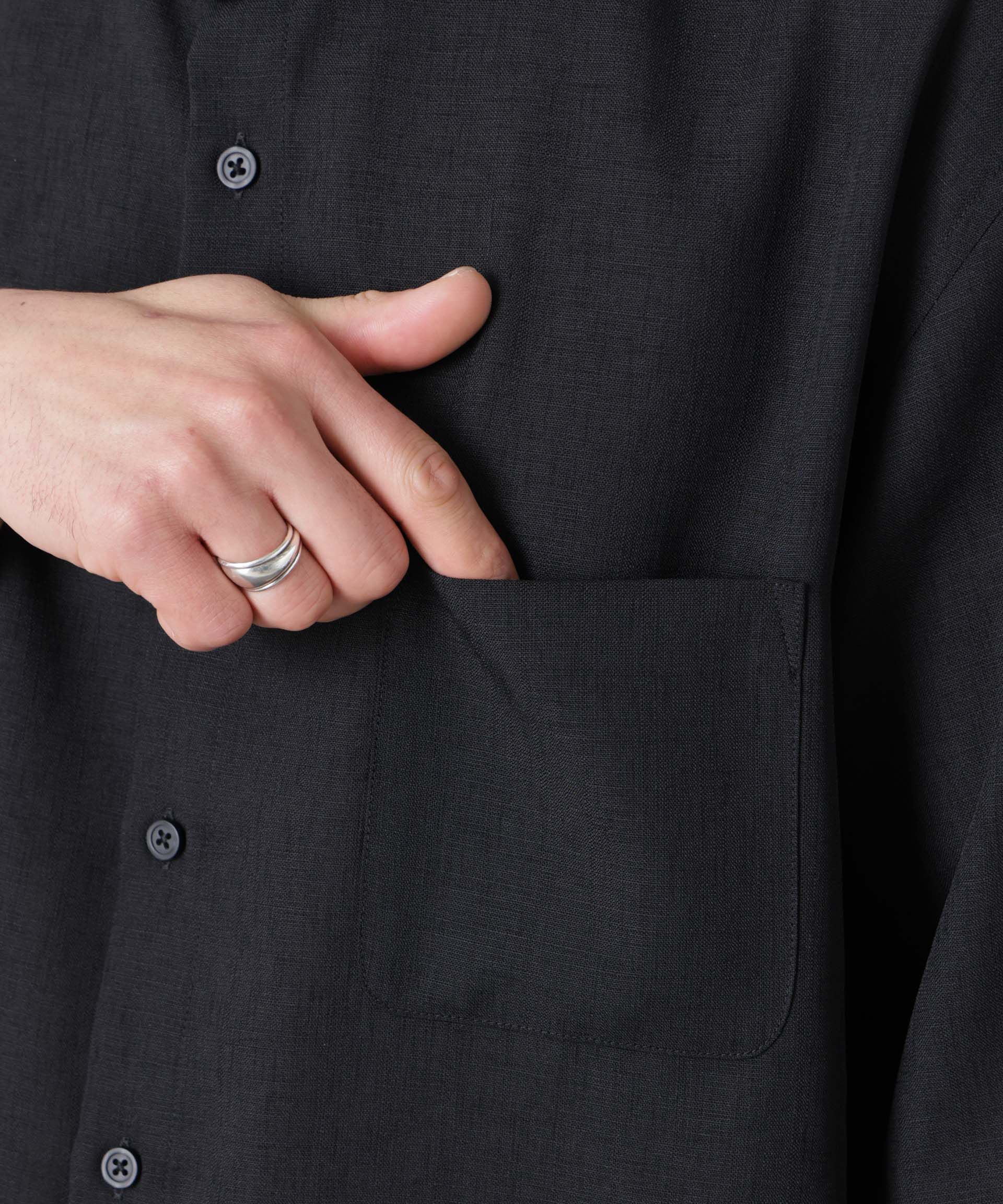 nano･universe「テックリネンシャツ 半袖(セットアップ可)」|シャツ・ブラウス|