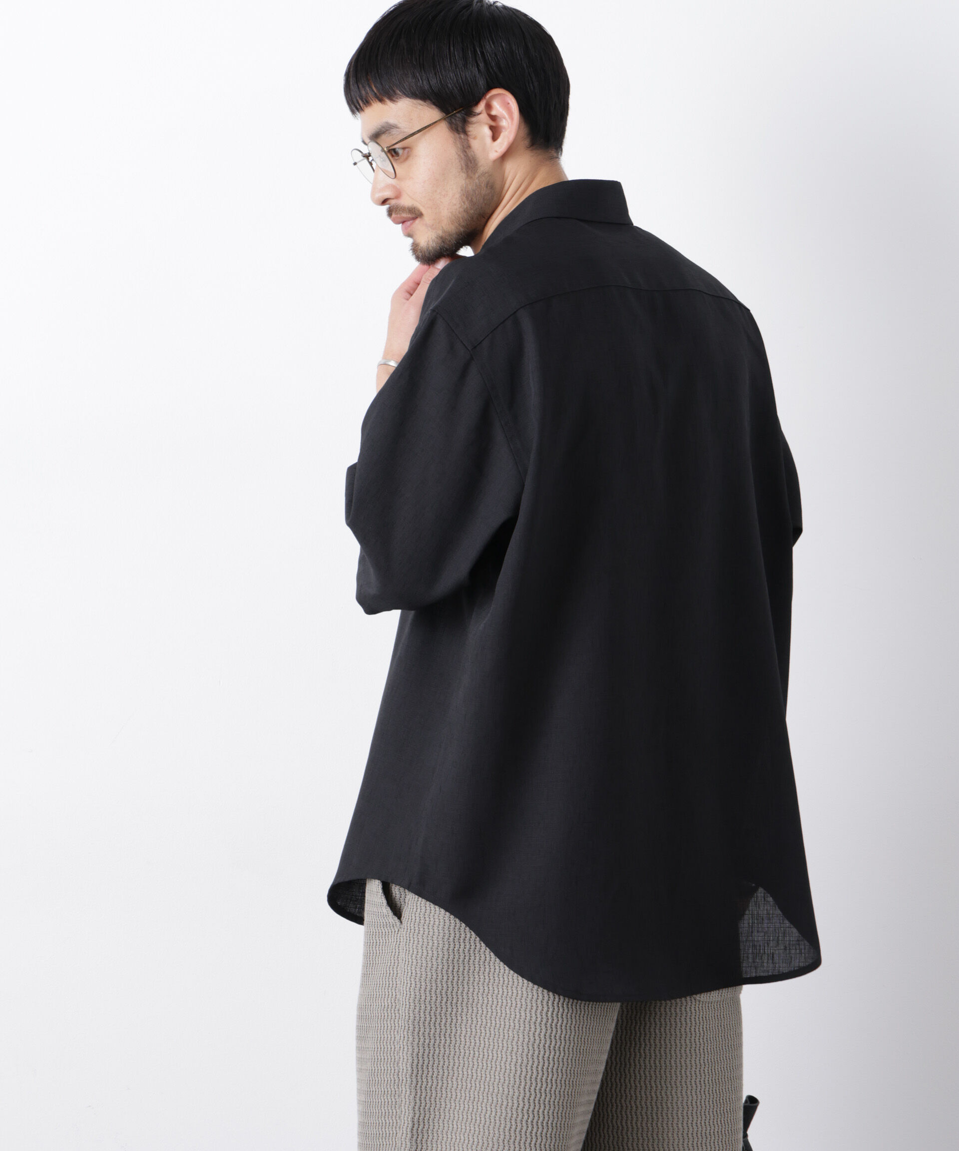 nano･universe「テックリネンシャツ 半袖(セットアップ可)」|シャツ・ブラウス|