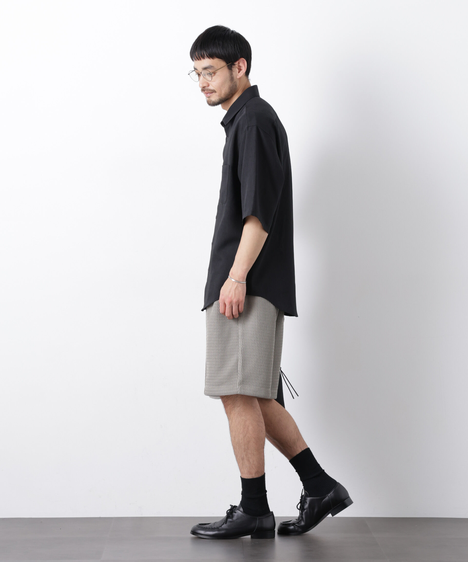 nano･universe「テックリネンシャツ 半袖(セットアップ可)」|シャツ・ブラウス|