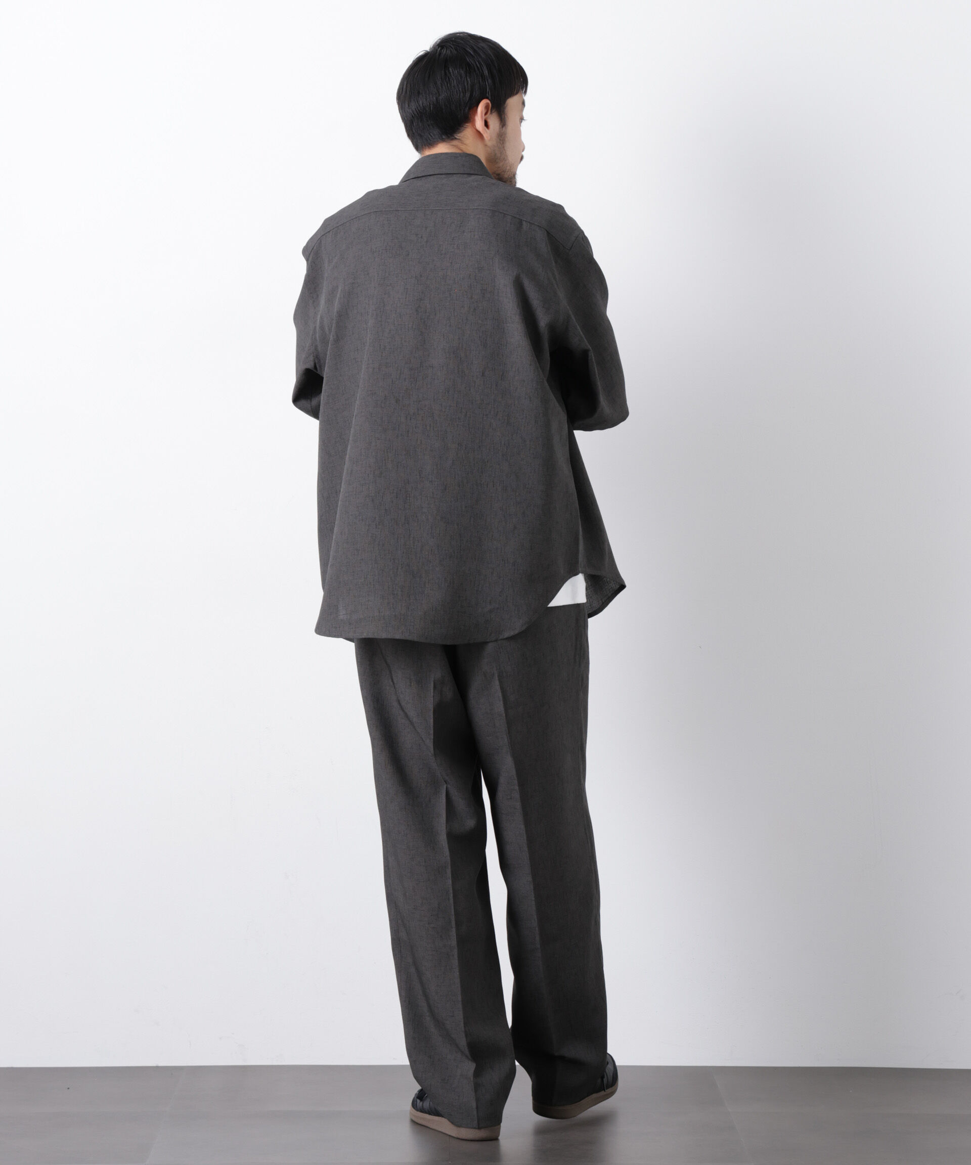 nano･universe「テックリネンシャツ 半袖(セットアップ可)」|シャツ・ブラウス|