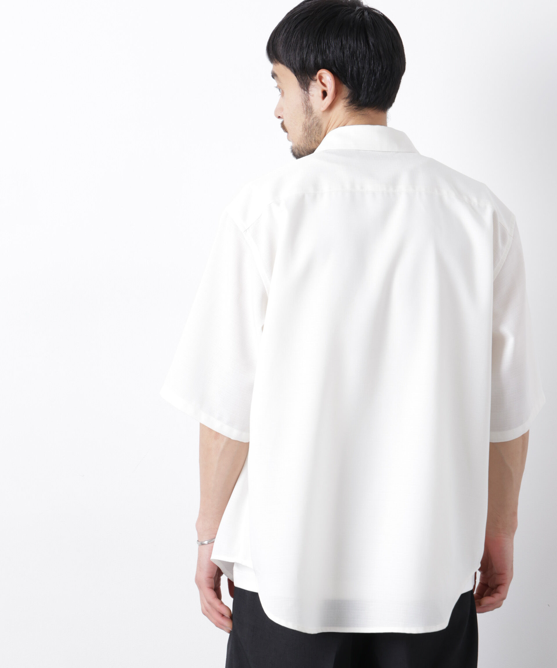 nano･universe「テックリネンシャツ 半袖(セットアップ可)」|シャツ・ブラウス|