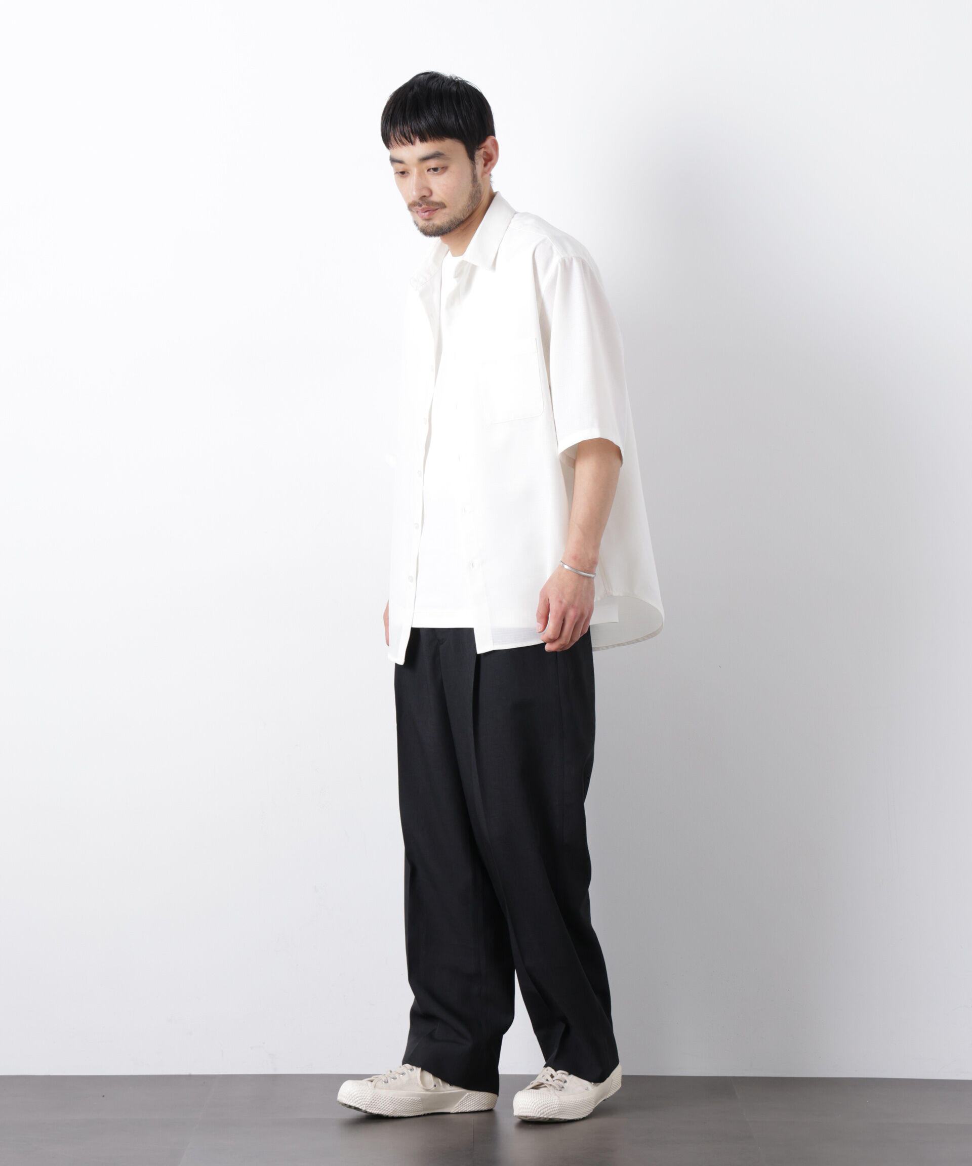 nano･universe「テックリネンシャツ 半袖(セットアップ可)」|シャツ・ブラウス|