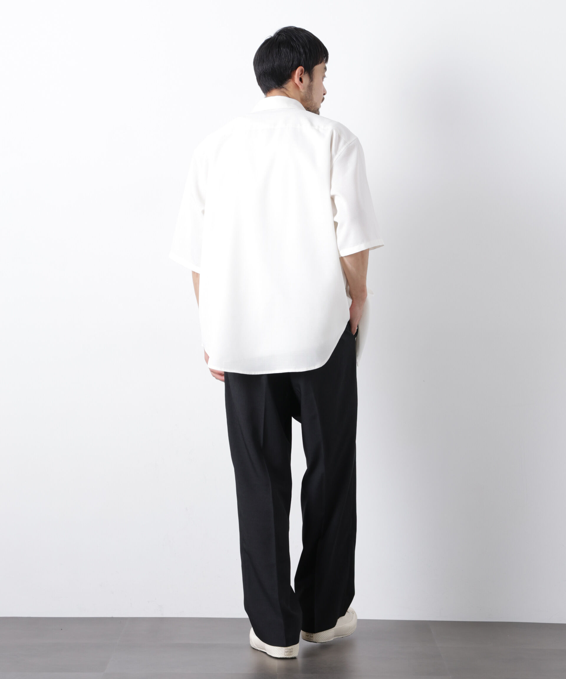 nano･universe「テックリネンシャツ 半袖(セットアップ可)」|シャツ・ブラウス|