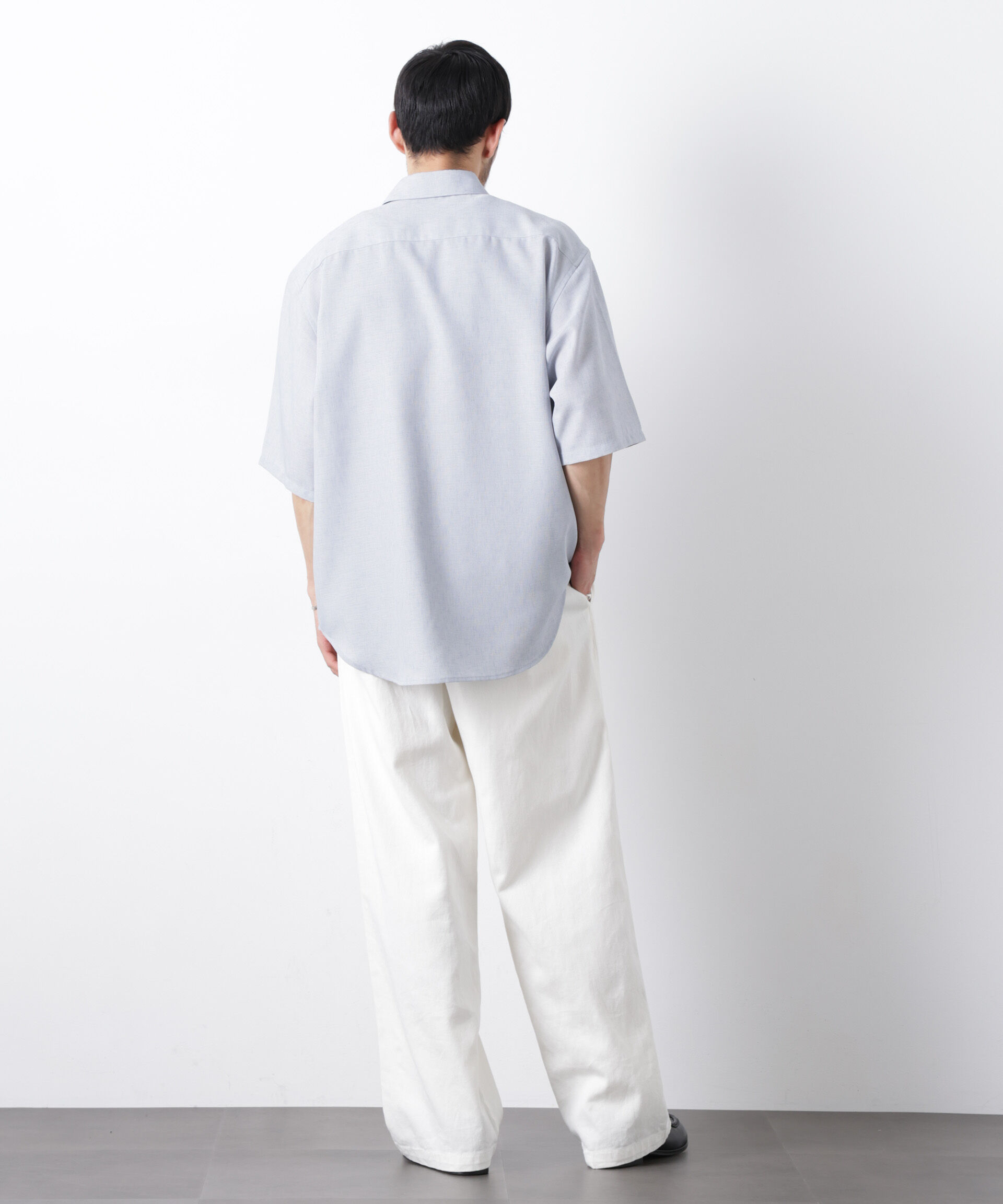 nano･universe「テックリネンシャツ 半袖(セットアップ可)」|シャツ・ブラウス|