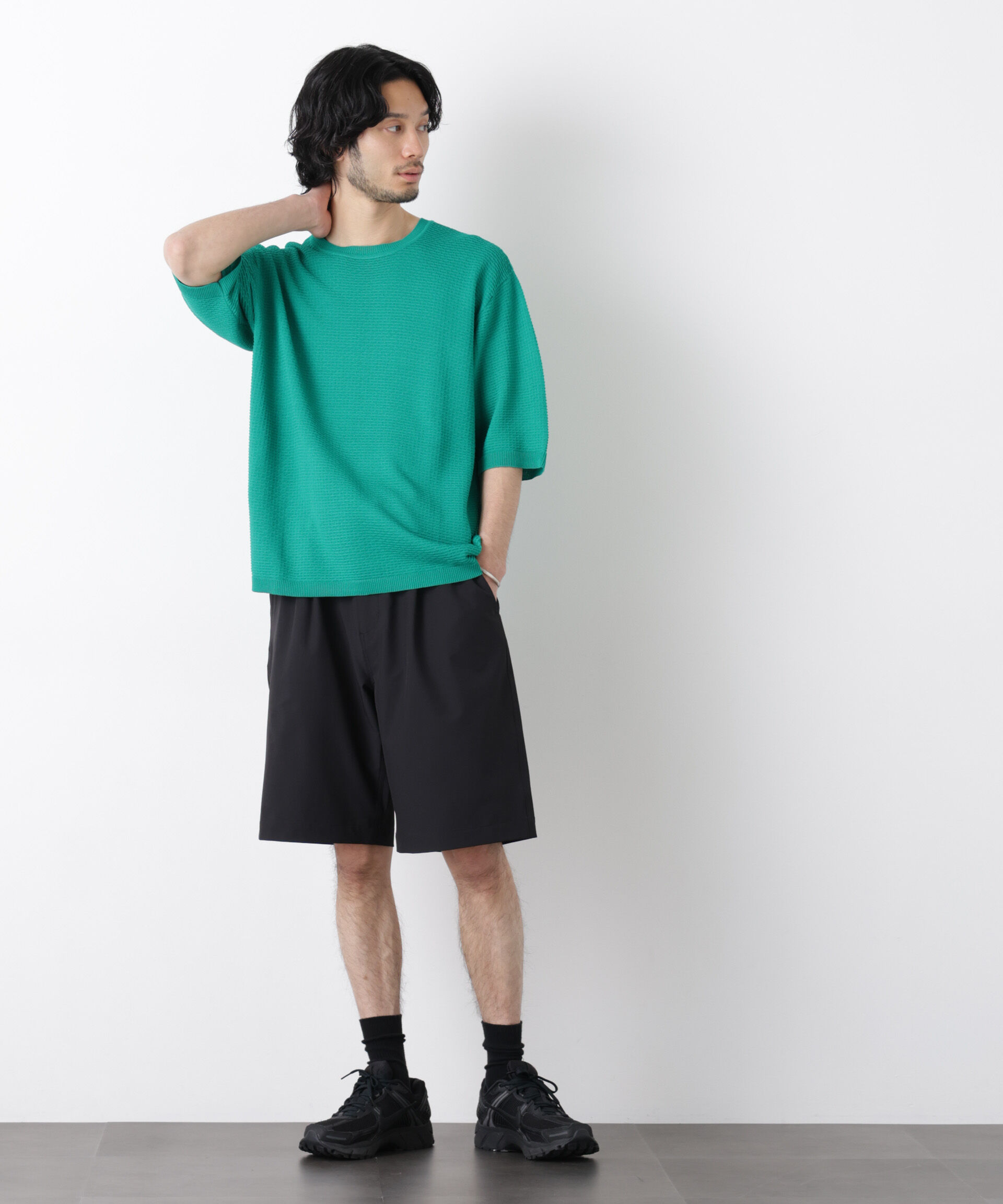 nano･universe「ライトウェイトストレッチ ショートパンツ（セットアップ可）」|チノ|