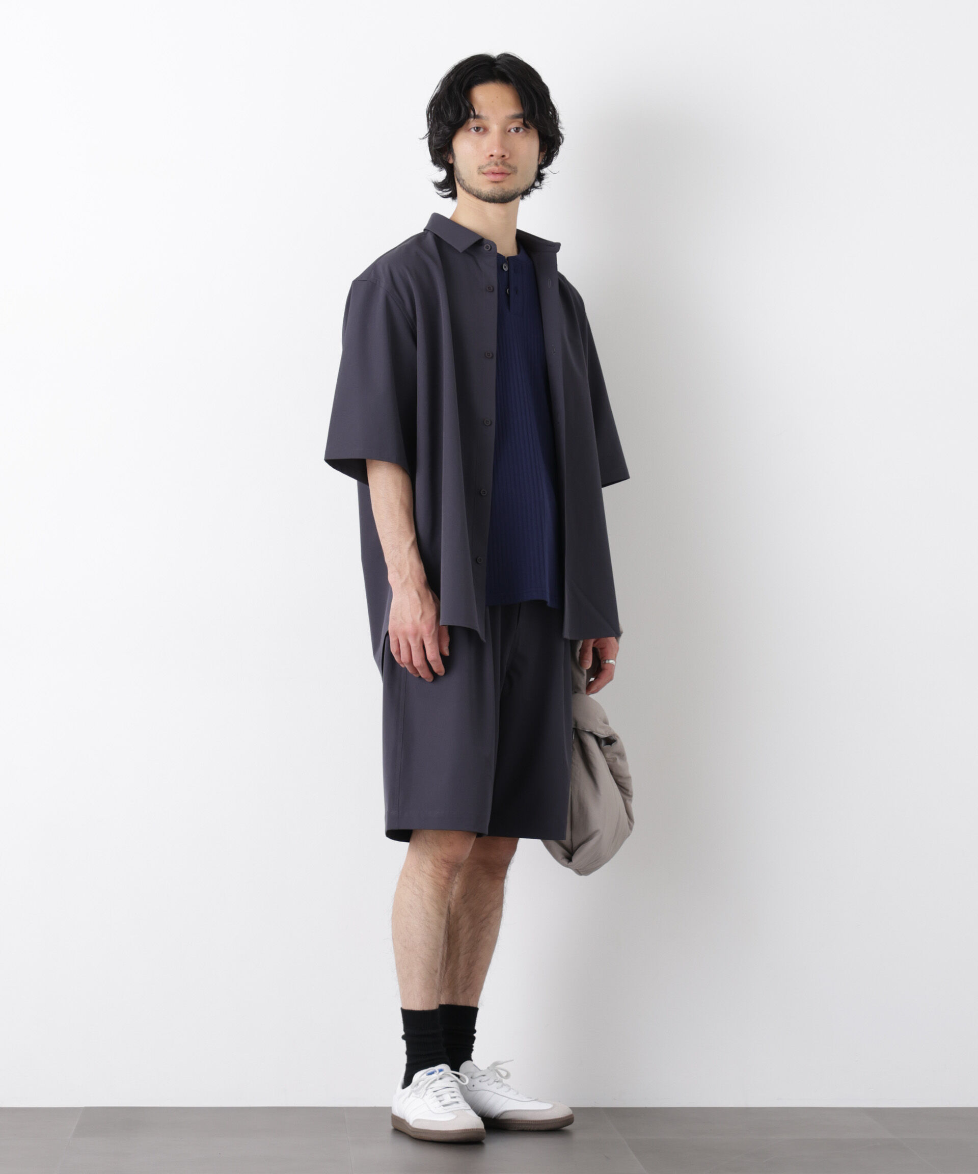 nano･universe「ライトウェイトストレッチ ショートパンツ（セットアップ可）」|チノ|