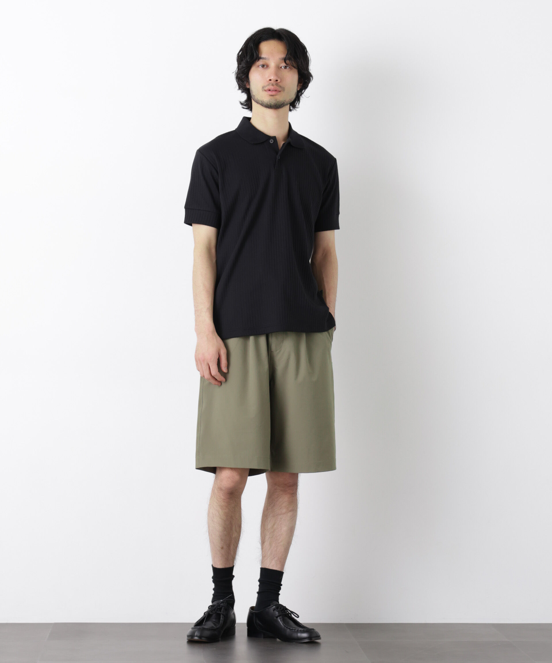 nano･universe「ライトウェイトストレッチ ショートパンツ（セットアップ可）」|チノ|