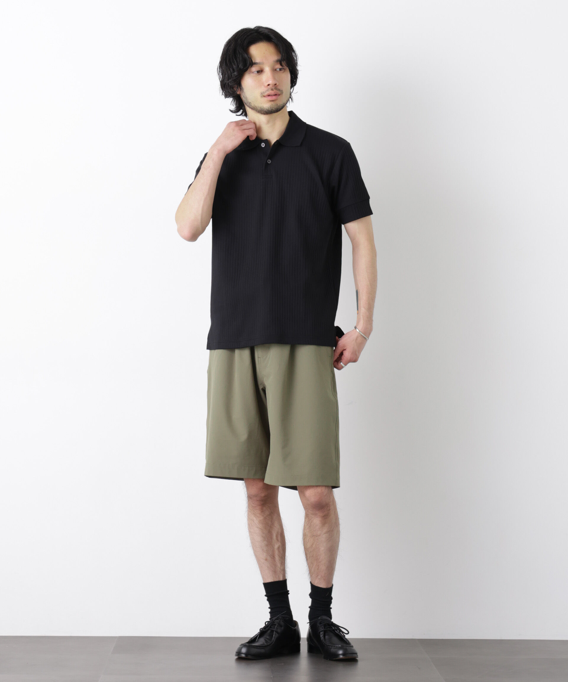 nano･universe「ライトウェイトストレッチ ショートパンツ（セットアップ可）」|チノ|