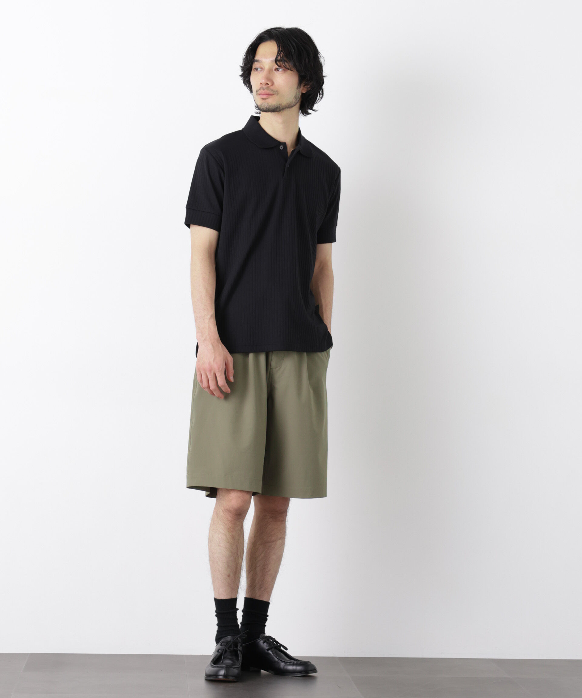 nano･universe「ライトウェイトストレッチ ショートパンツ（セットアップ可）」|チノ|