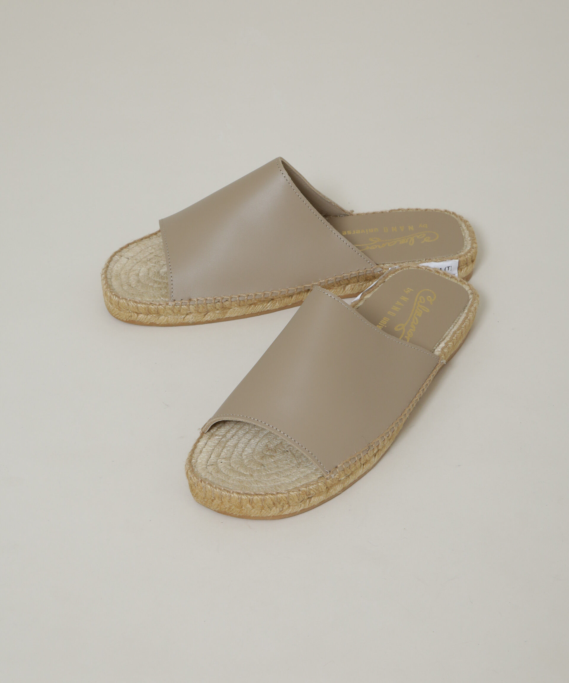 nano･universe「calzanor/別注 レザー サンダル / エスパドリーユ」|サンダル|ベージュ