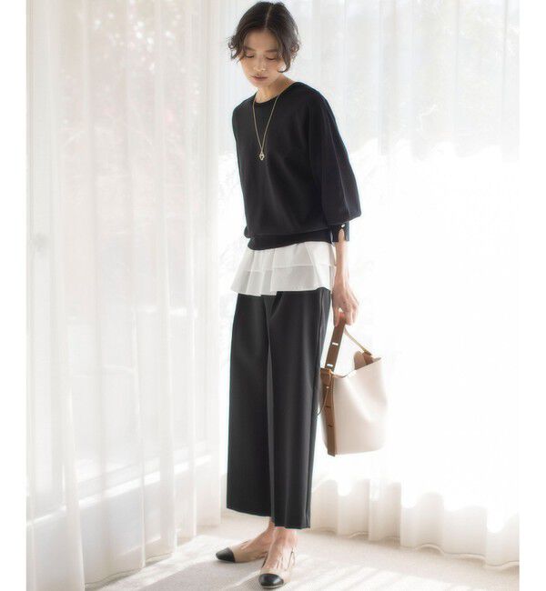 組曲「【ストレッチ・イージーケア】オシャクロス ガウチョパンツ」|その他|