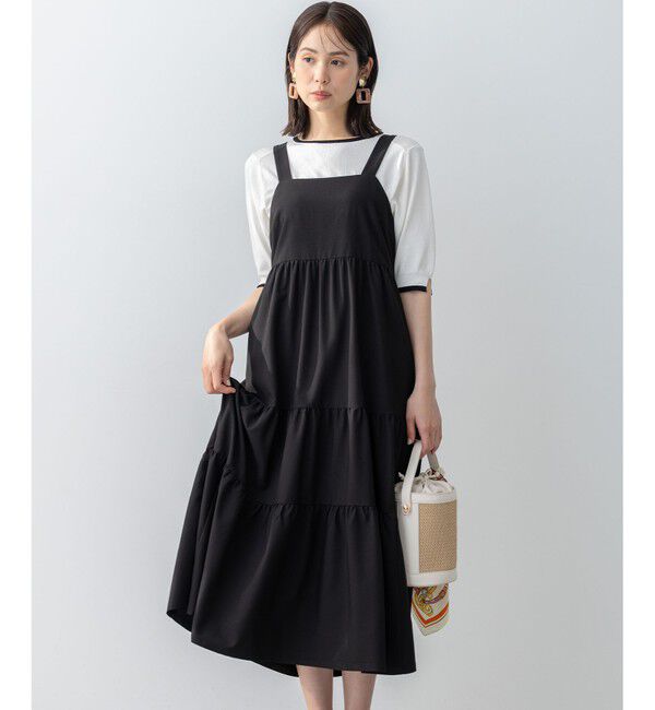 組曲「【WEB限定】ティアードワンピース」|ワンピース|ブラック系
