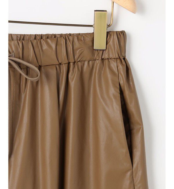 組曲「レザーライク  クロップド ドロストワイドパンツ」|その他|