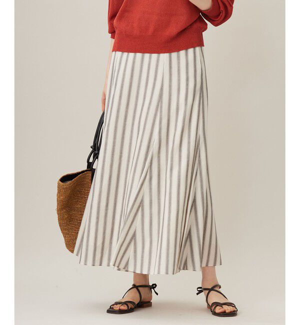 自由区「【洗える】テンセルリネン スカート」|スカート|ﾌﾗｯｸｽ&times;ｽ