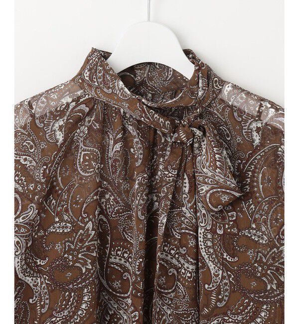 自由区「ペイズリープリントボウタイ ブラウス」|シャツ・ブラウス|