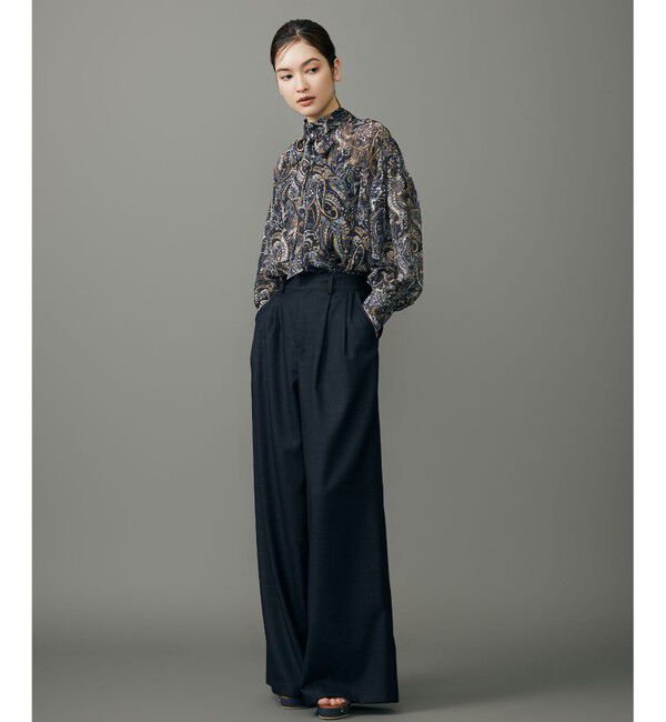 自由区「ペイズリープリントボウタイ ブラウス」|シャツ・ブラウス|